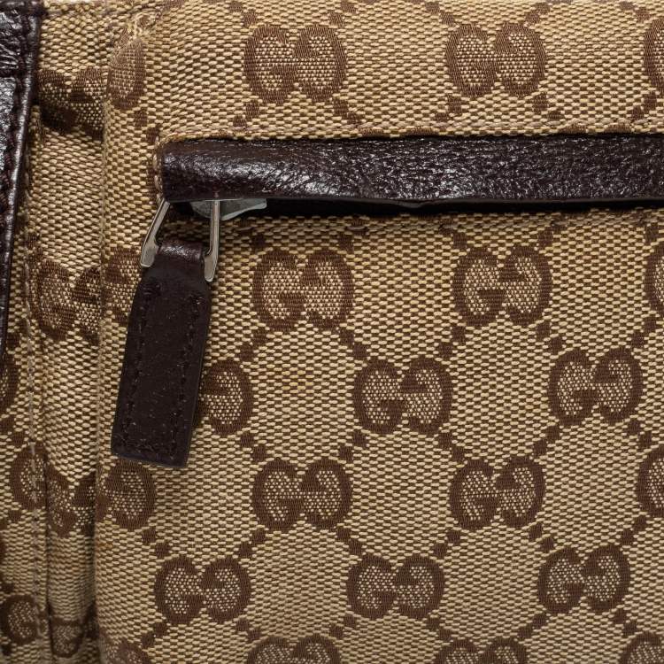 مملوكة مسبقًا Gucci Beige GG Canvas Web Belt Bag