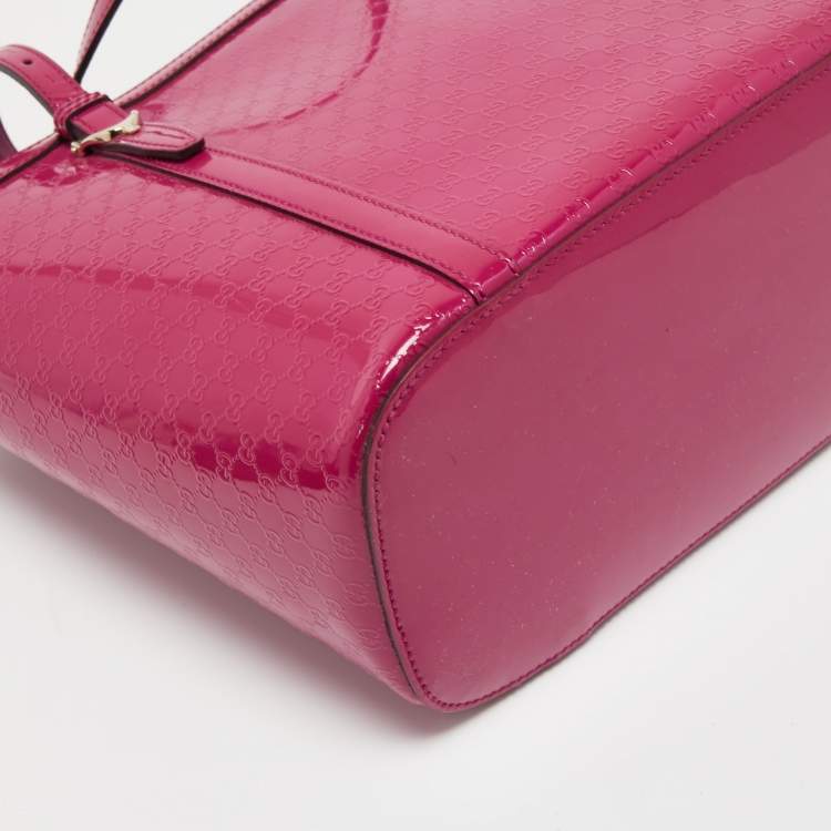 Pre Owned Gucci Pink Microguccissima Leather Nice Tote