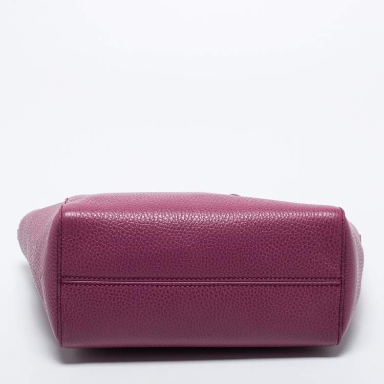Pre Owned Gucci Old Rose Leather Mini Swing Tote 
