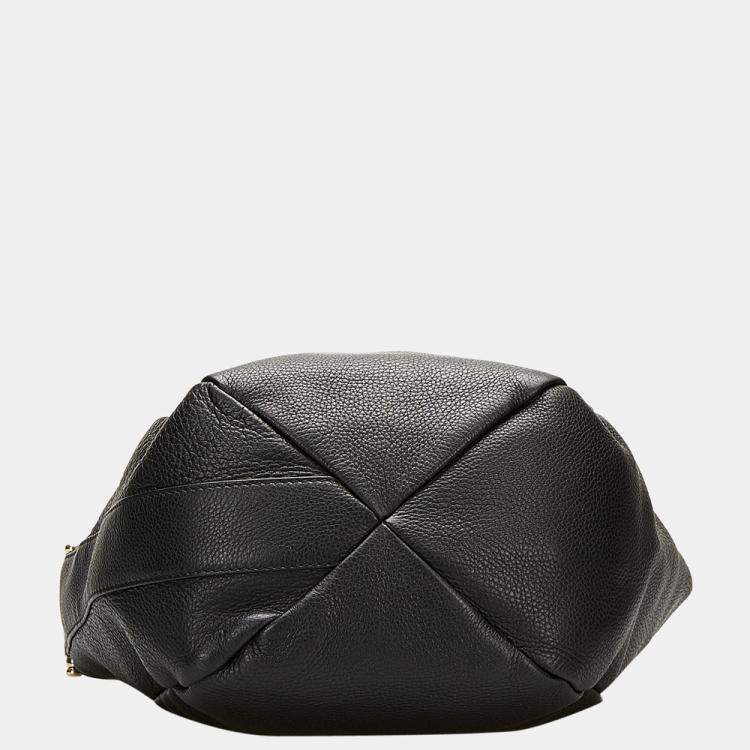 Pre Owned Gucci Black Greenwich Leather Shoulder Bag