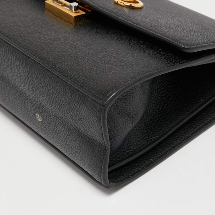 Pre Owned Gucci Black Grained Leather Small Zumi Crossbody bag