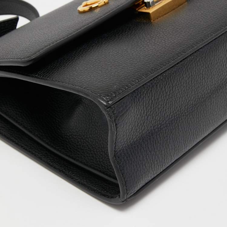 Pre Owned Gucci Black Grained Leather Small Zumi Crossbody bag