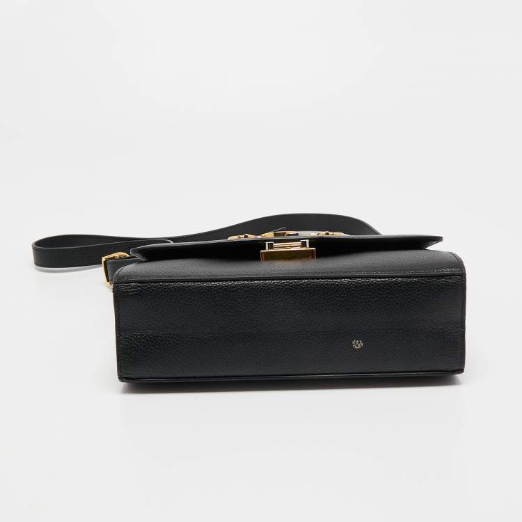 Pre Owned Gucci Black Grained Leather Small Zumi Crossbody bag