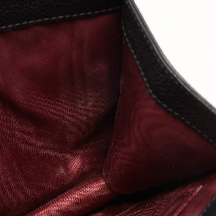 Pre Owned Gucci Black Grained Leather Small Zumi Crossbody bag