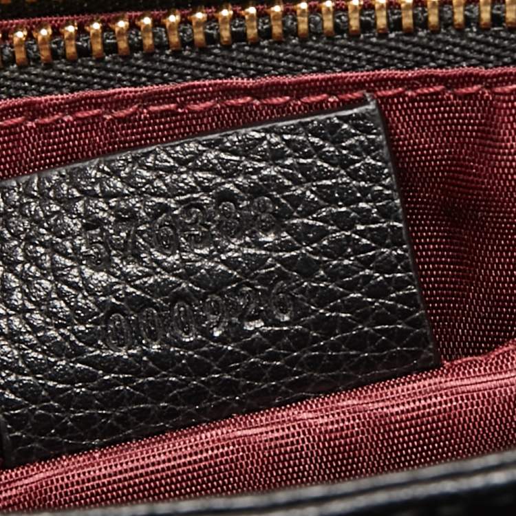 Pre Owned Gucci Black Grained Leather Small Zumi Crossbody bag