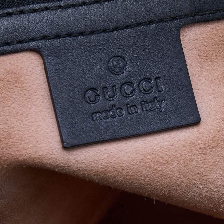 Pre Owned Gucci Multicolor Python Leather Small GG Marmont Shoulder Bag