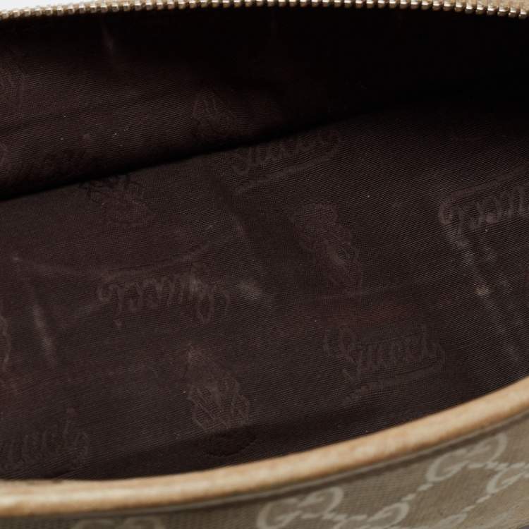 Pre Owned Gucci Gold GG Imprime Canvas Joy Tote