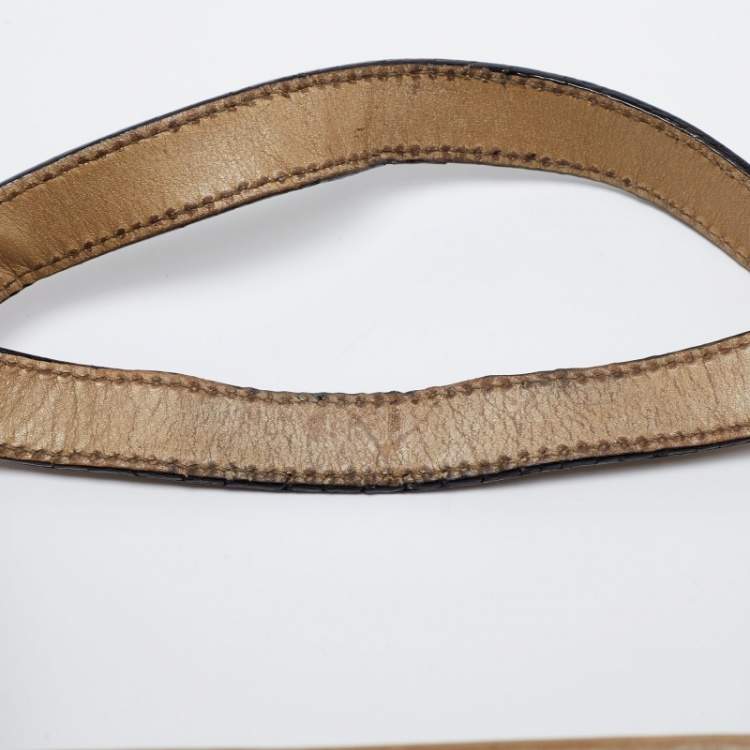Pre Owned Gucci Gold GG Imprime Canvas Joy Tote