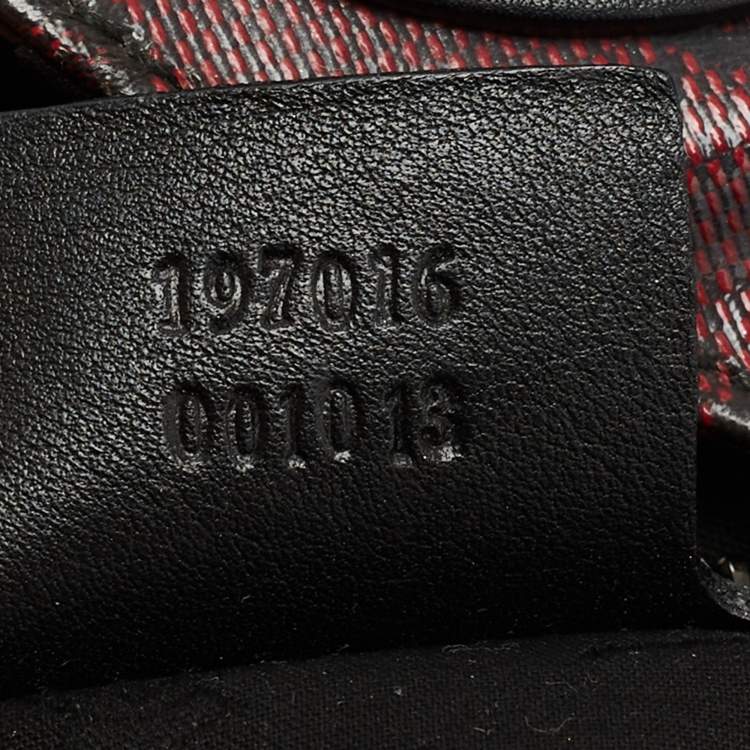 مملوكة مسبقًا Gucci Burgundy GG Crystal Canvas and Leather Large Hysteria Hobo