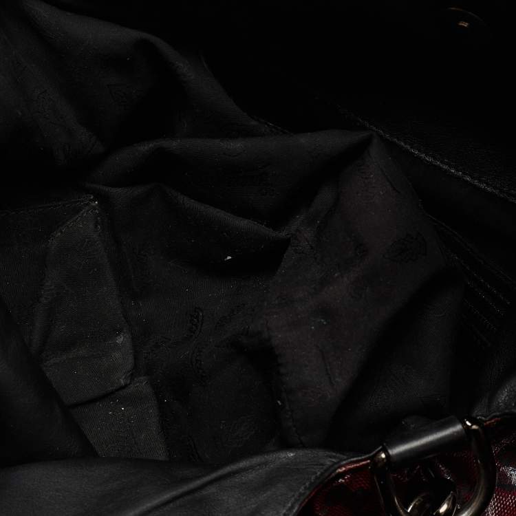 مملوكة مسبقًا Gucci Burgundy GG Crystal Canvas and Leather Large Hysteria Hobo