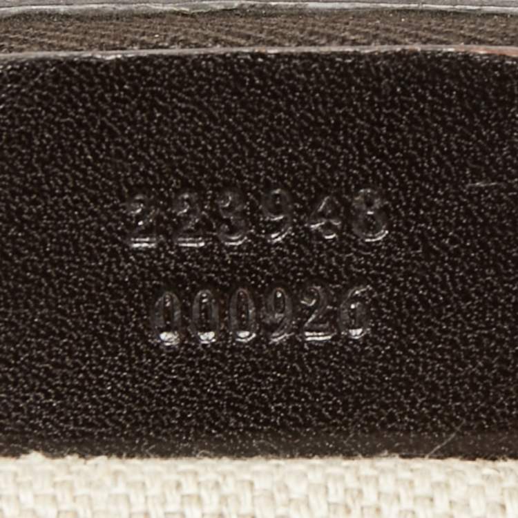 Pre Owned Gucci Brown/Beige GG Canvas and Alligator Leather Secret Web Tote