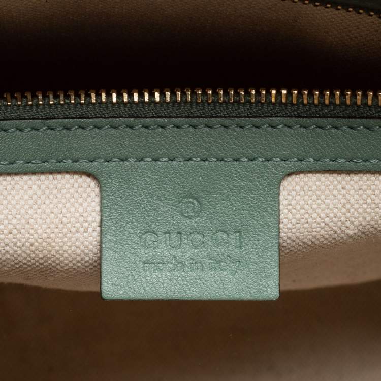 Pre Owned Gucci Green Microguccissima Patent Leather Nice Dome Satchel