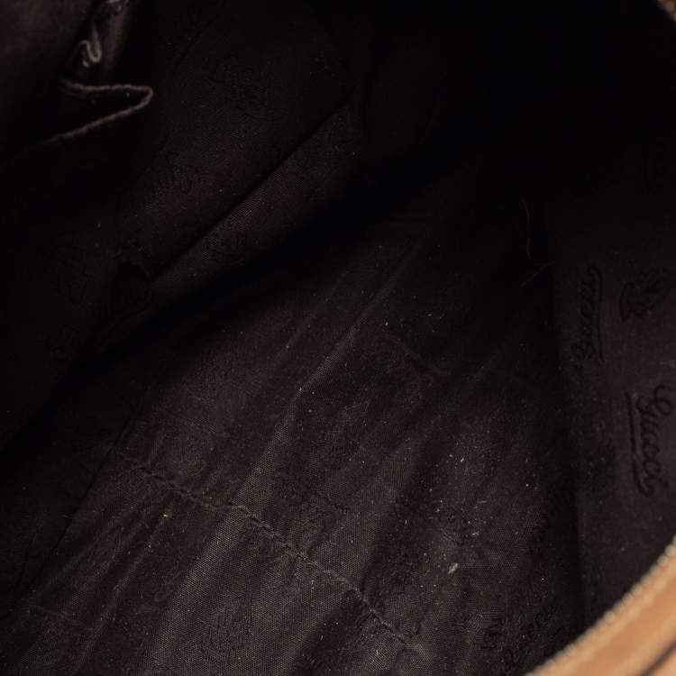 Pre Owned Gucci brown Guccissima Leather Medium GG Twins Hobo