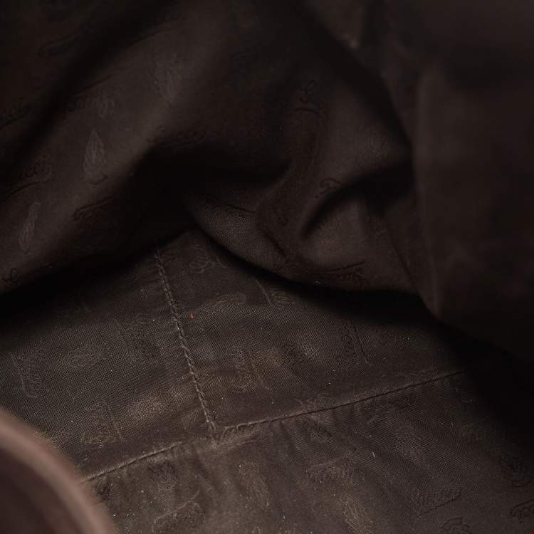 مملوكة مسبقًا Gucci Dark Brown Leather Web Shoulder Bag