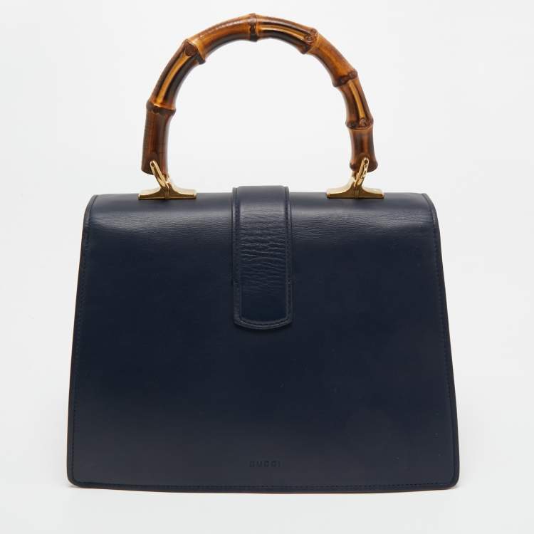 Pre Owned Gucci Tri Color Leather Medium Dionysus Bamboo Top Handle Bag