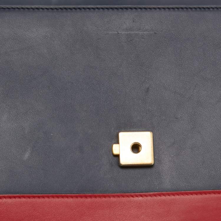 Pre Owned Gucci Tri Color Leather Medium Dionysus Bamboo Top Handle Bag