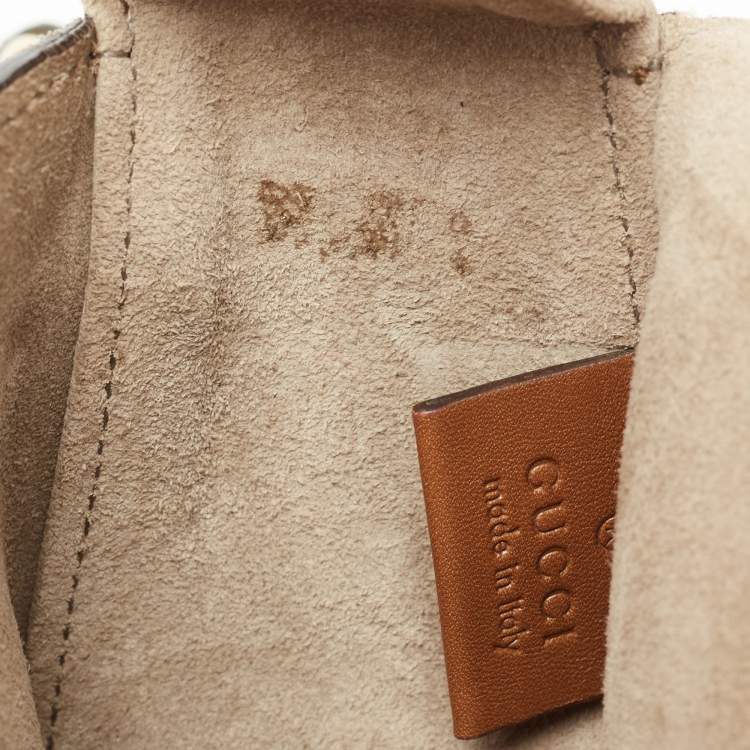 Pre Owned Gucci Brown Suede Horsebit Shoulder Bag