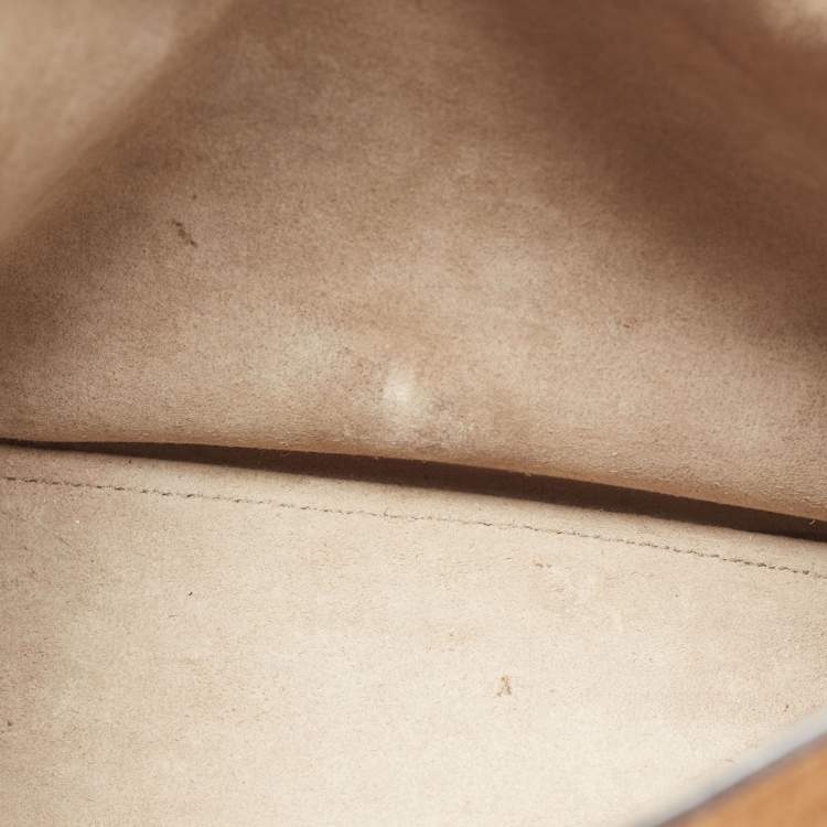 Pre Owned Gucci Brown Suede Horsebit Shoulder Bag