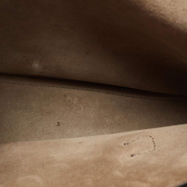 Pre Owned Gucci Brown Suede Horsebit Shoulder Bag