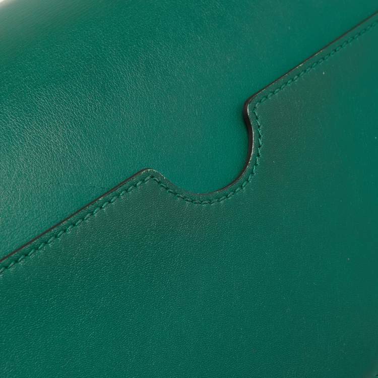 Pre Owned Gucci Green Leather Padlock Shoulder Bag