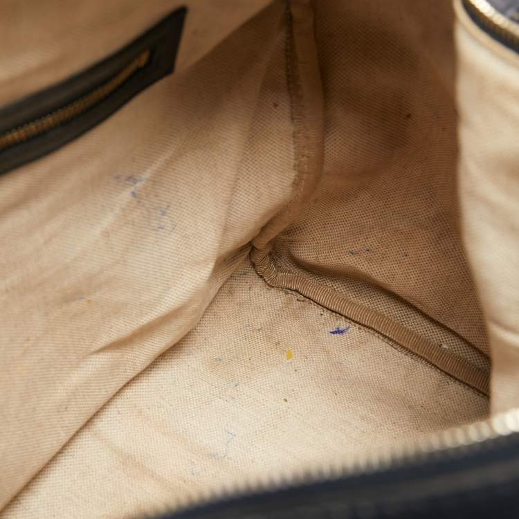 Pre Owned Gucci Beige/Blue GG Canvas Joy Web Boston Bag