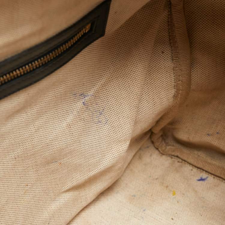 Pre Owned Gucci Beige/Blue GG Canvas Joy Web Boston Bag