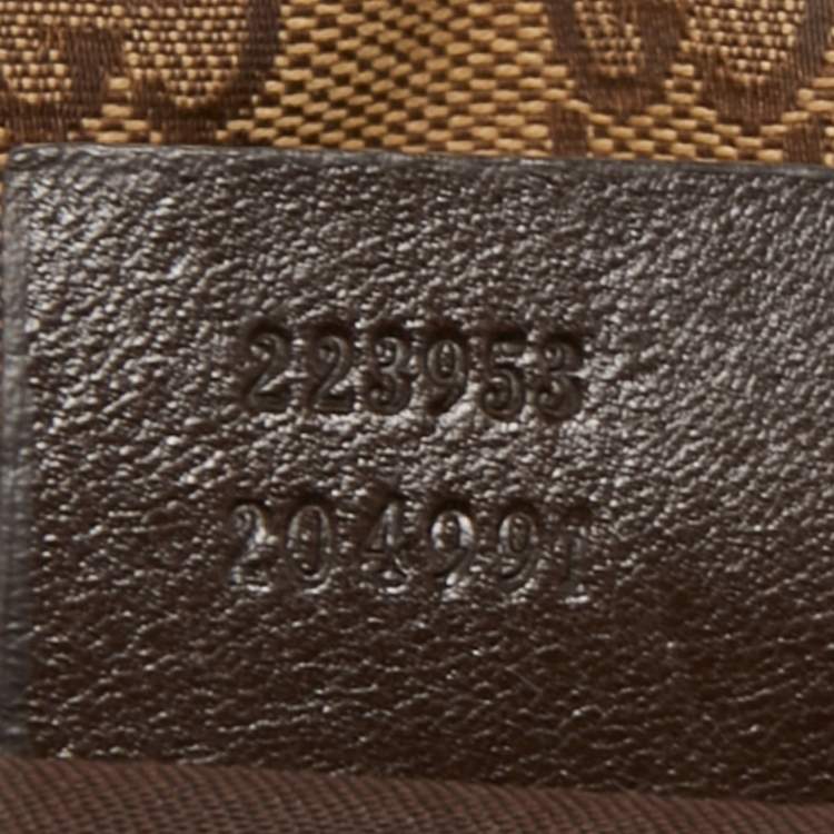 Pre Owned Gucci Beige/Brown Canvas and Leather Interlocking Boston Bag