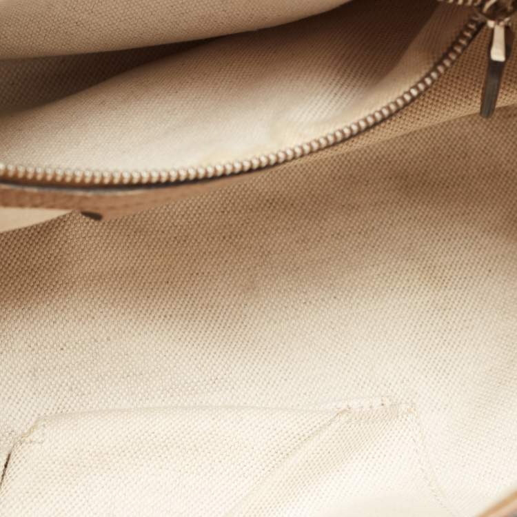 مملوكة مسبقًا Gucci Brown Leather Techno Horsebit Flap Hobo