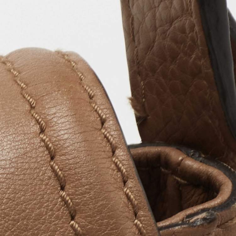 مملوكة مسبقًا Gucci Brown Leather Techno Horsebit Flap Hobo