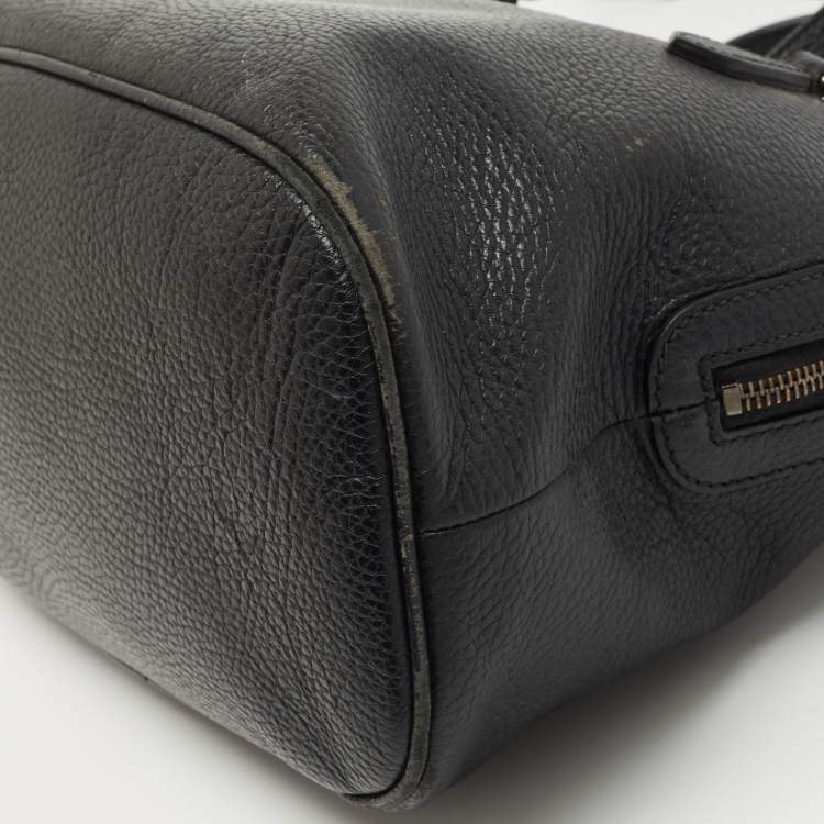 Pre Owned Gucci Black Leather Dome Satchel