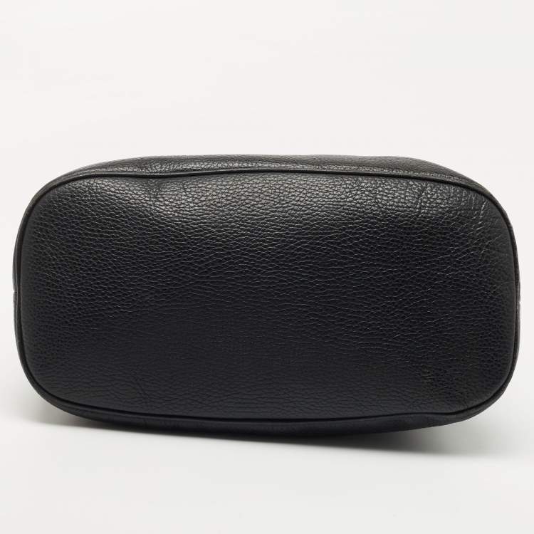 Pre Owned Gucci Black Leather Dome Satchel