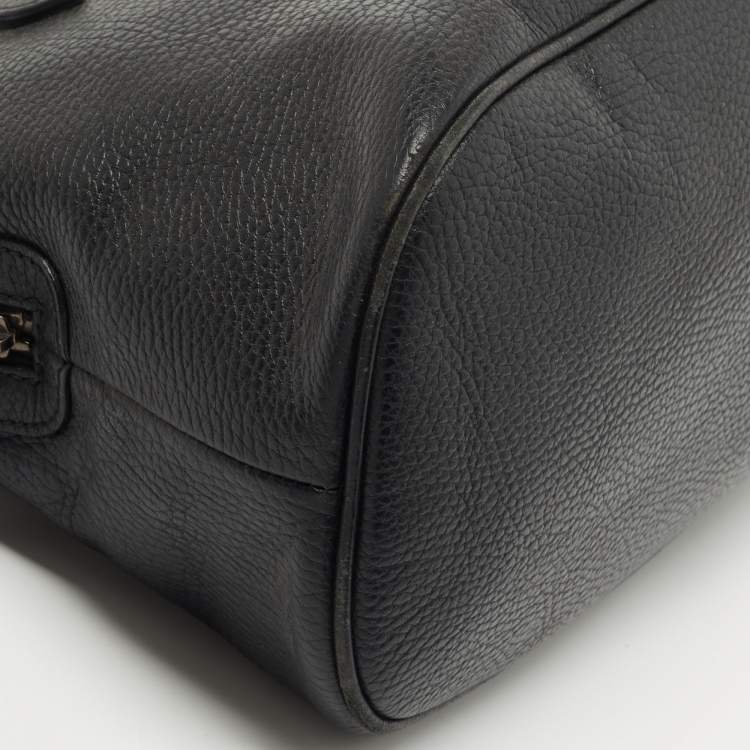 Pre Owned Gucci Black Leather Dome Satchel