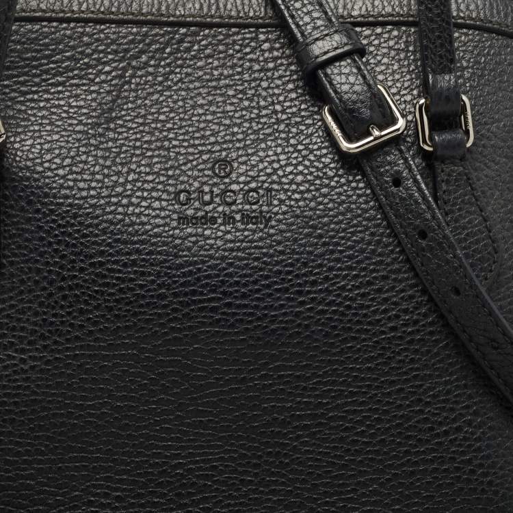 Pre Owned Gucci Black Leather Dome Satchel