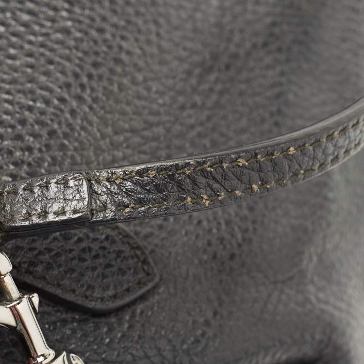 Pre Owned Gucci Black Leather Dome Satchel