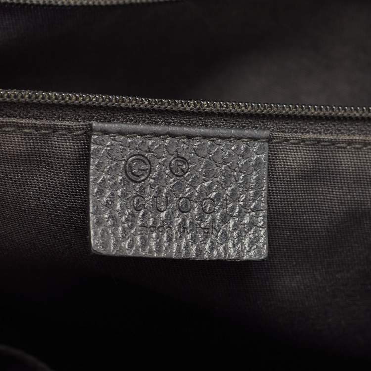 Pre Owned Gucci Black Leather Dome Satchel