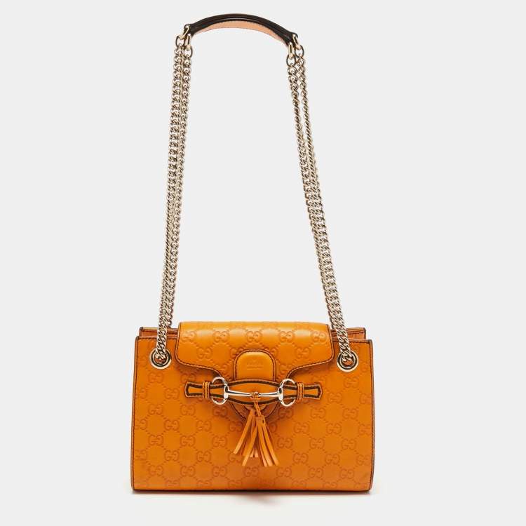Gucci Orange Guccissima Leather Small Emily Shoulder Bag Gucci | The ...