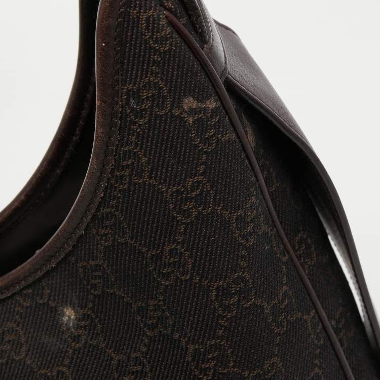 مملوكة مسبقًا Gucci Brown GG Canvas and Leather Hobo