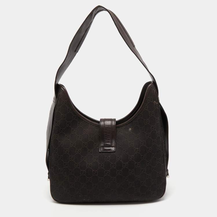 مملوكة مسبقًا Gucci Brown GG Canvas and Leather Hobo