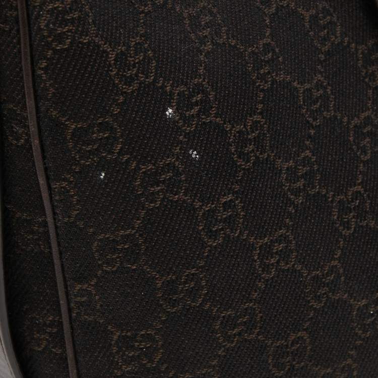 مملوكة مسبقًا Gucci Brown GG Canvas and Leather Hobo