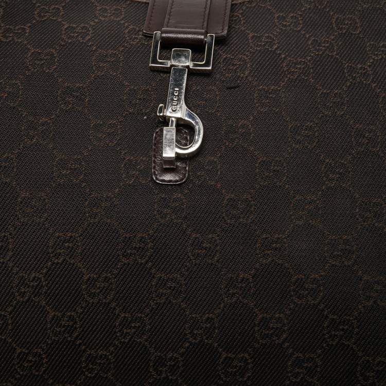 مملوكة مسبقًا Gucci Brown GG Canvas and Leather Hobo