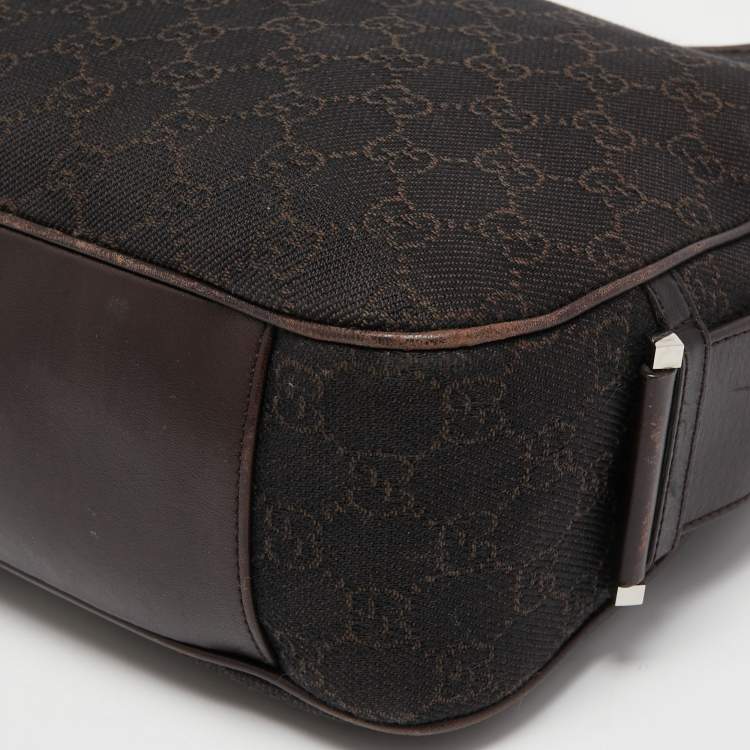 مملوكة مسبقًا Gucci Brown GG Canvas and Leather Hobo