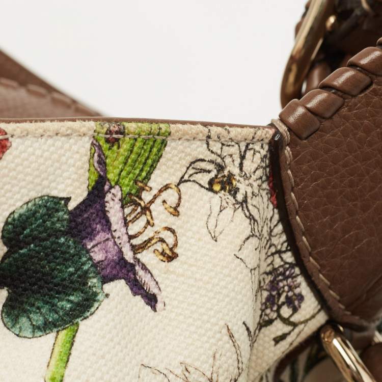 مملوكة مسبقًا Gucci Multicolor Floral Print Canvas and Leather Medium New Jackie Hobo 