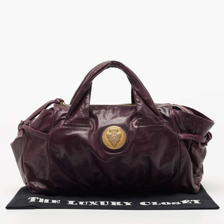 Pre Owned Gucci Purple Leather Hysteria Tote