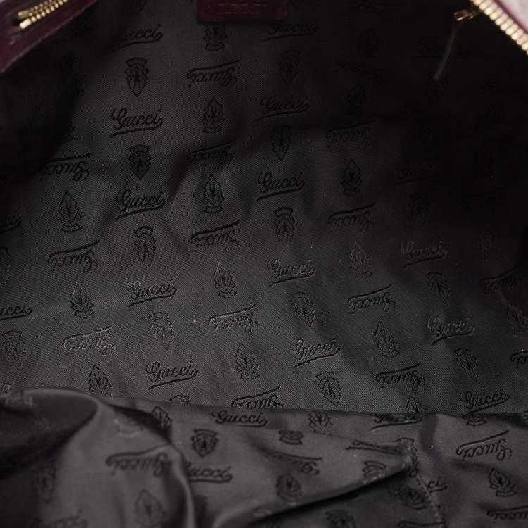 Pre Owned Gucci Purple Leather Hysteria Tote