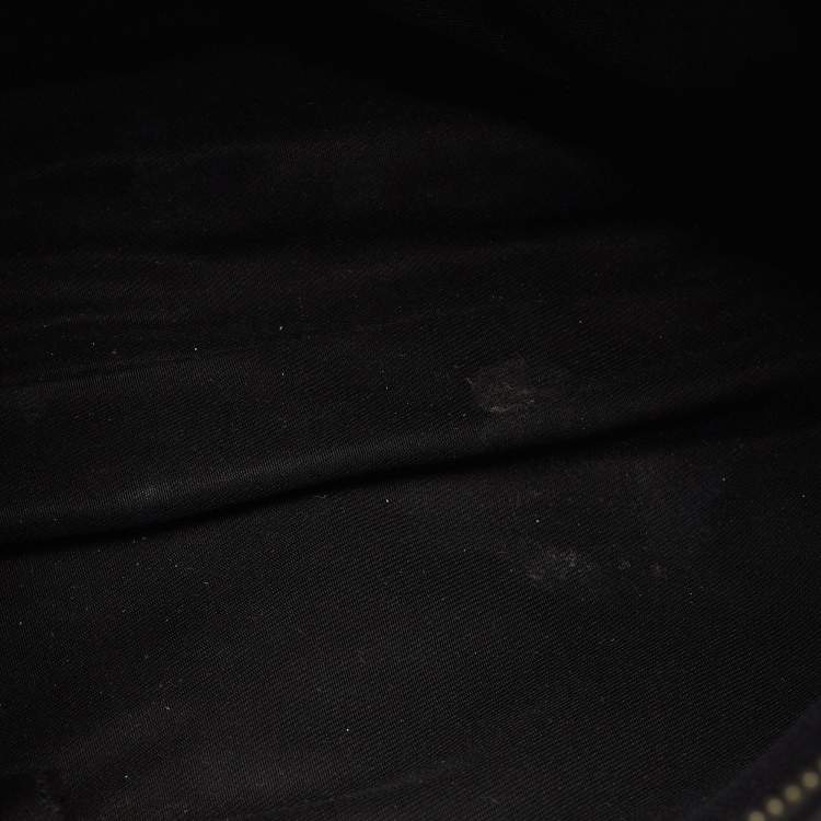 Pre Owned Gucci Black GG Canvas and Leather Abbey D-Ring Hobo