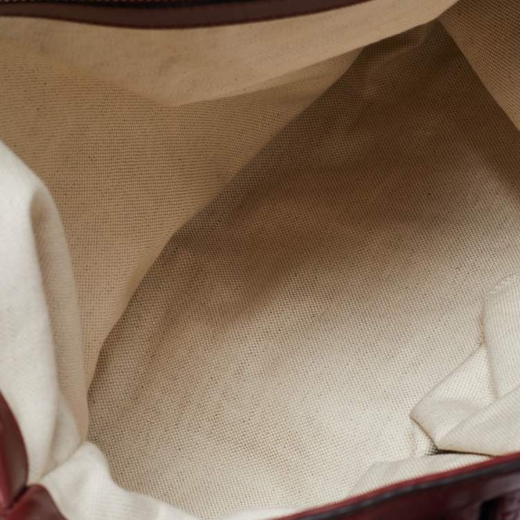 Pre Owned Gucci Red Guccissima Leather Sukey Tote