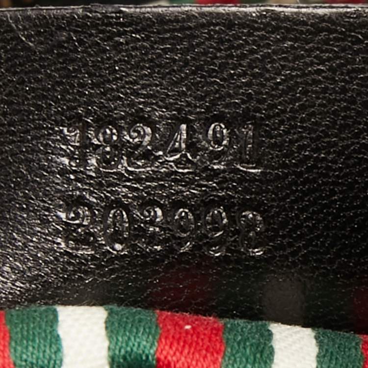 Pre Owned Gucci Black Leather Britt Hobo 
