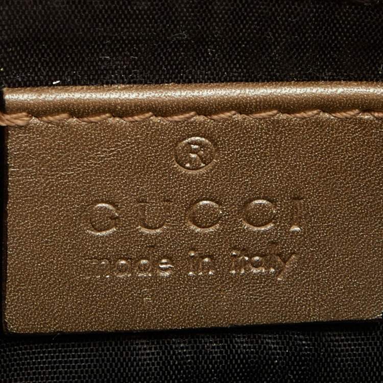 Pre Owned Gucci Metallic Gold Python Leather 1973 Chain Shoulder Bag