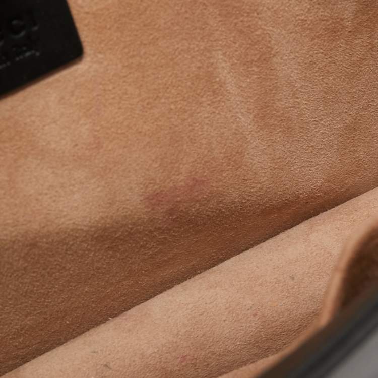 Pre Owned Gucci Black Leather Small Web Sylvie Shoulder Bag