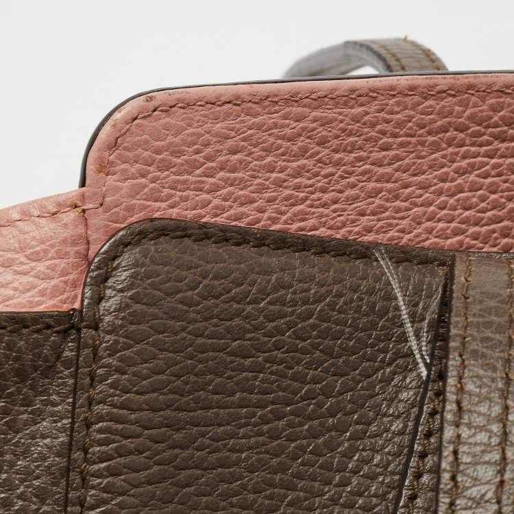 Pre Owned Gucci Brown Leather Small Swing Tote
